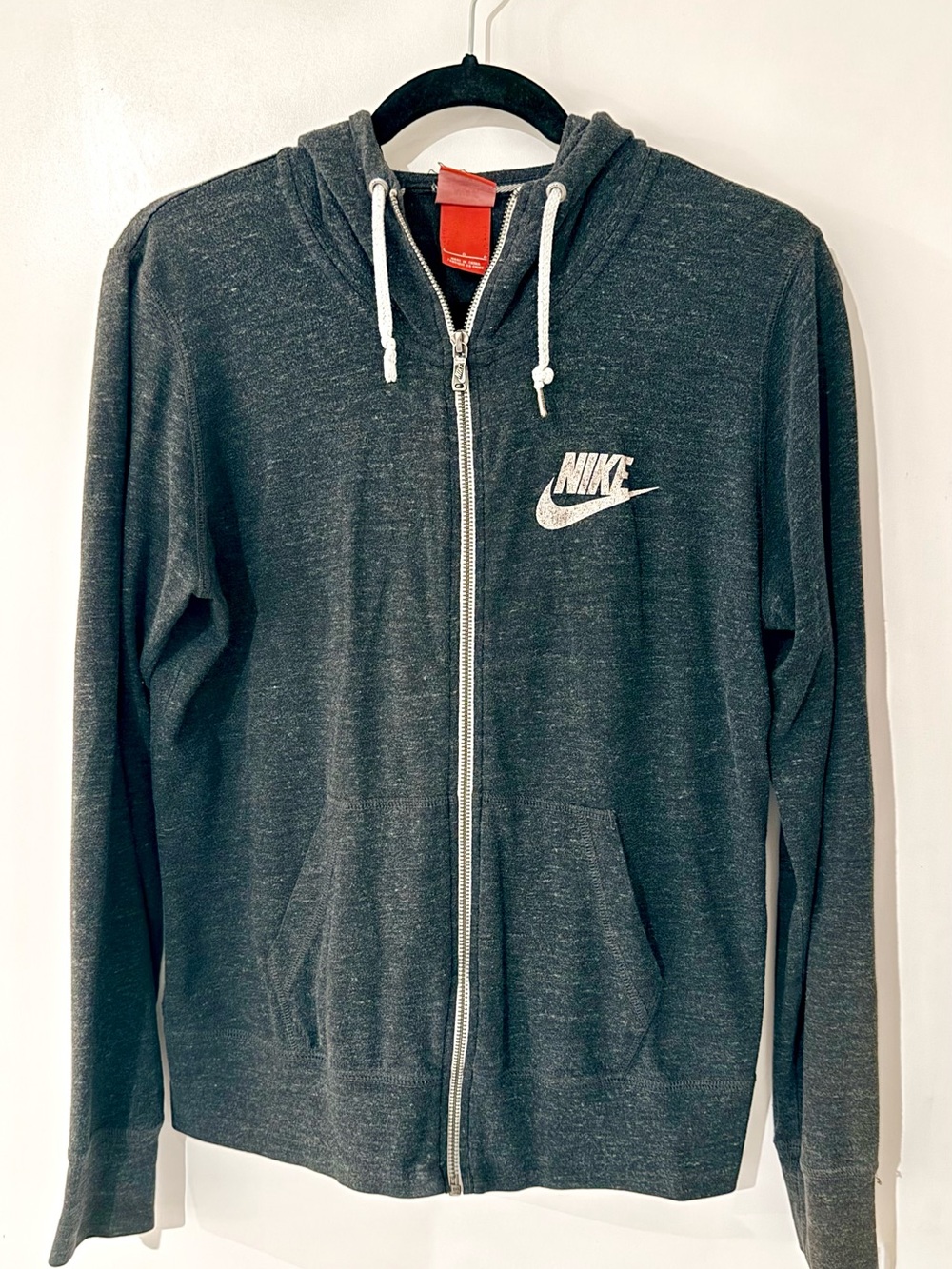 Nike Women’s Heather Charcoal Full-Zip Hoodie Thin Jacket